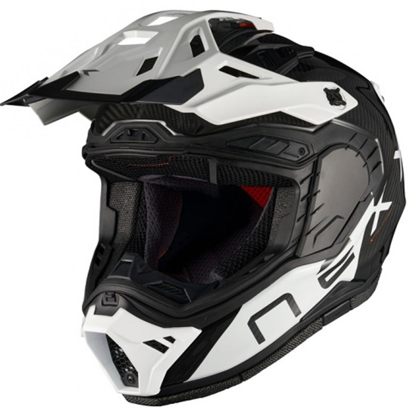 Enduro motociklo šalmas Nexx X.Rally Gravix Carbon juoda-balta