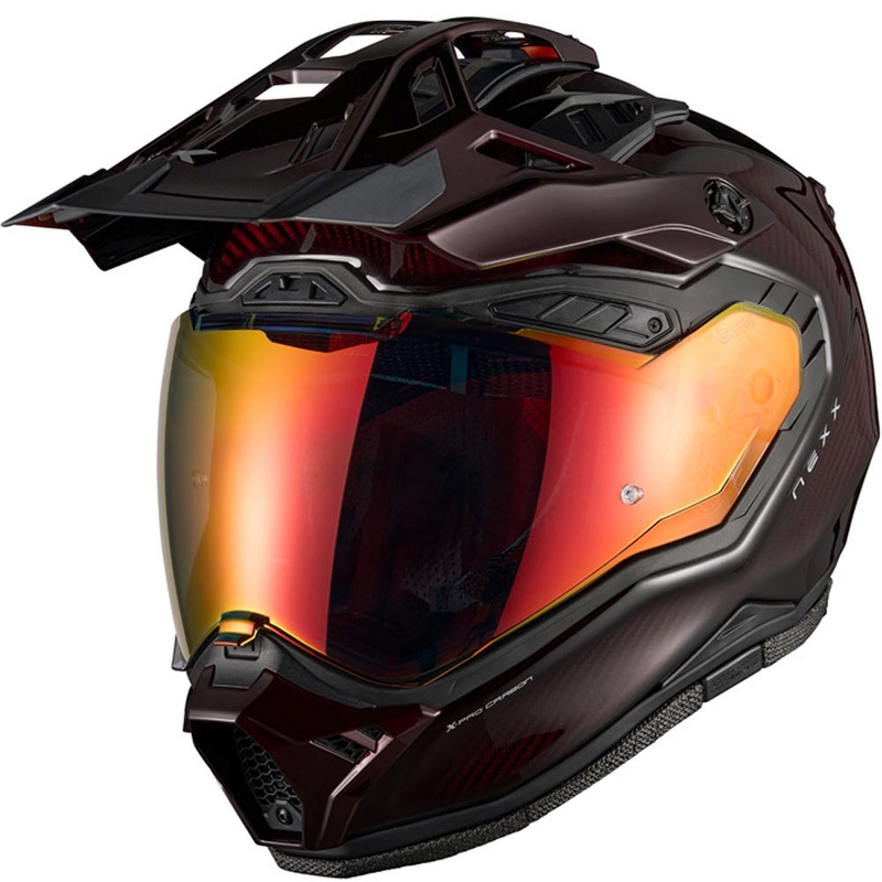 Enduro motociklo šalmas Nexx X.Rally Namib Carbon raudonas