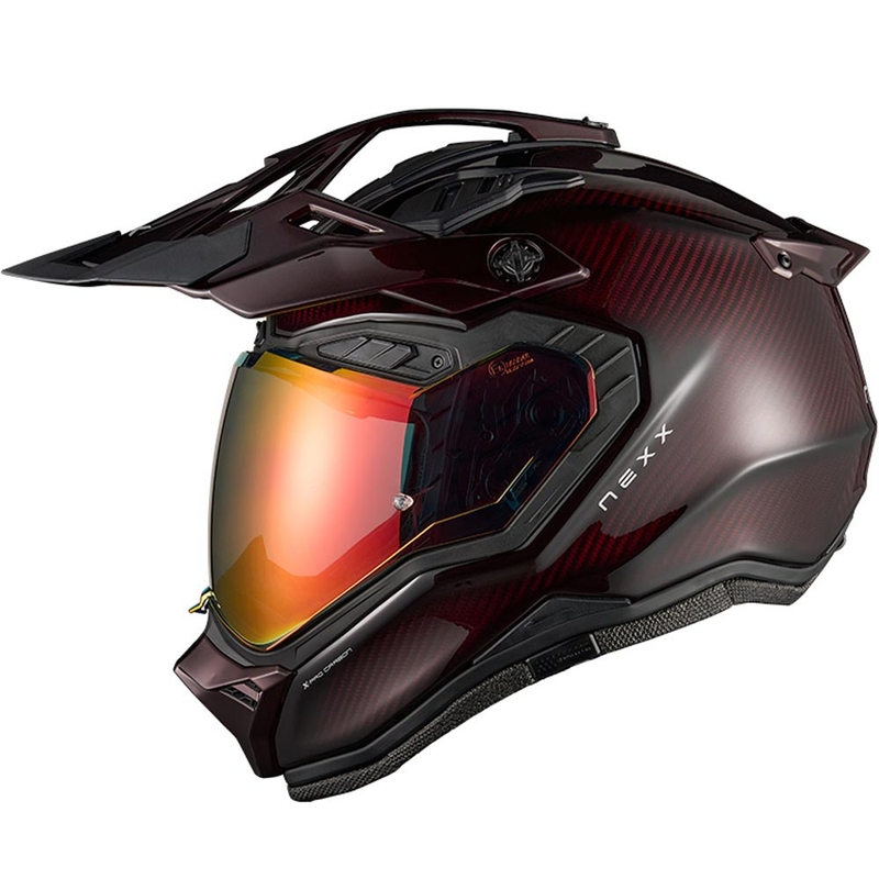 Enduro motociklo šalmas Nexx X.Rally Namib Carbon raudonas