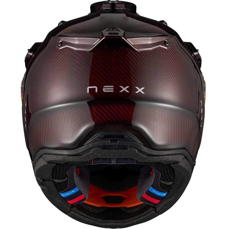 Enduro motociklo šalmas Nexx X.Rally Namib Carbon raudonas