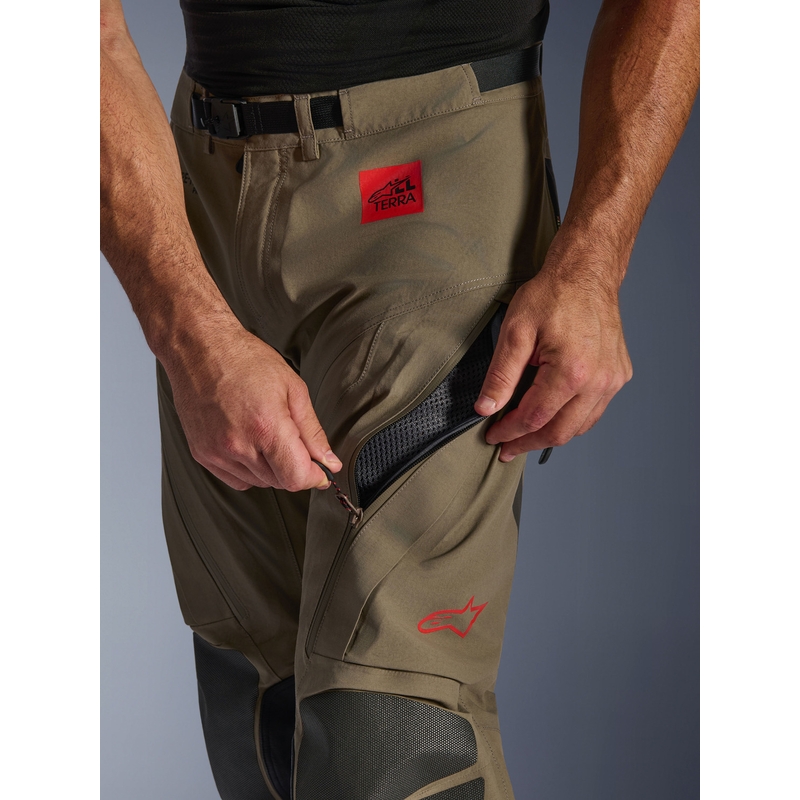 Alpinestars Nazca 3L Gore-Tex PRO motociklo kelnės, šviesiai rudos-juodos