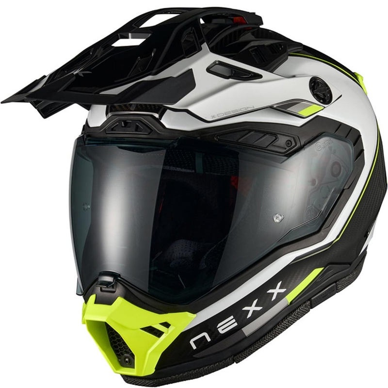 Enduro motociklo šalmas Nexx X.Rally Raid balta-fluorescencinė geltona