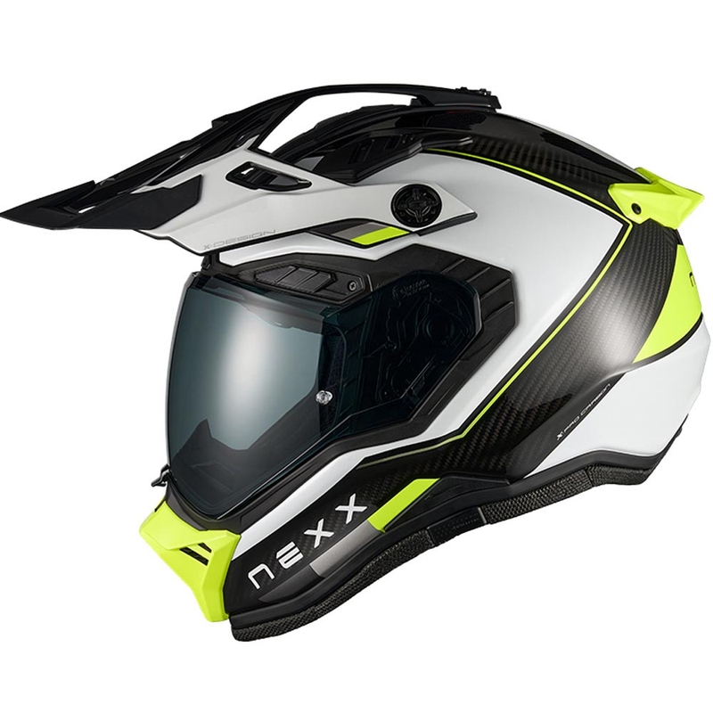 Enduro motociklo šalmas Nexx X.Rally Raid balta-fluorescencinė geltona