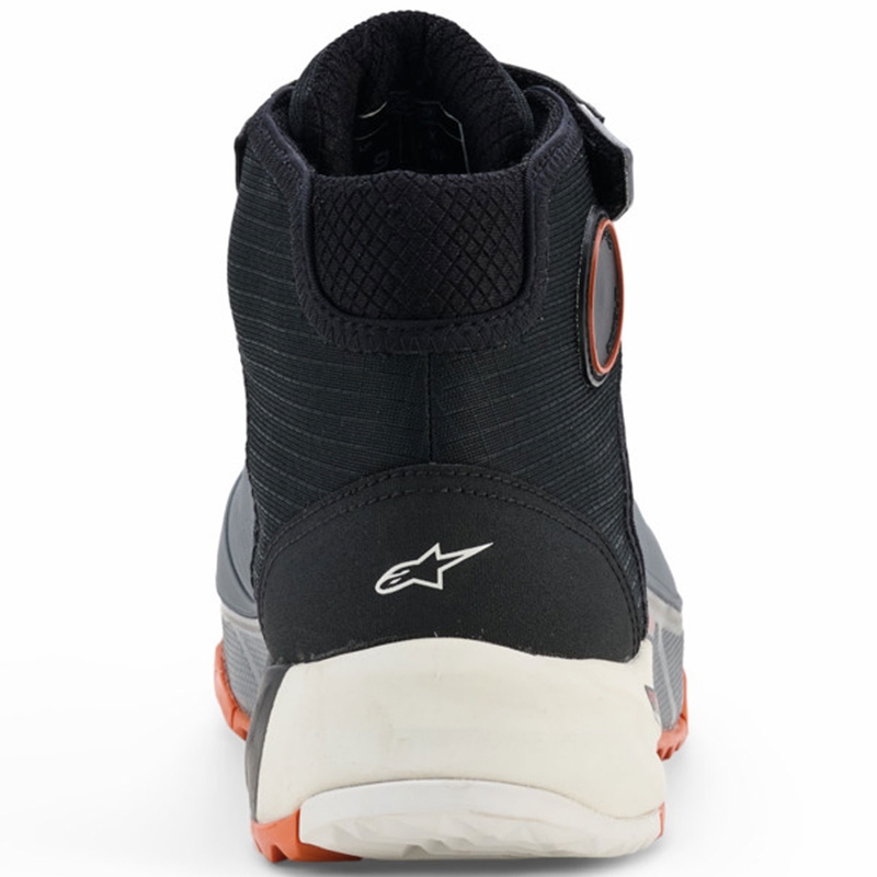 Alpinestars CR-X Drystar motociklo batai juodi-tamsiai pilki-oranžiniai