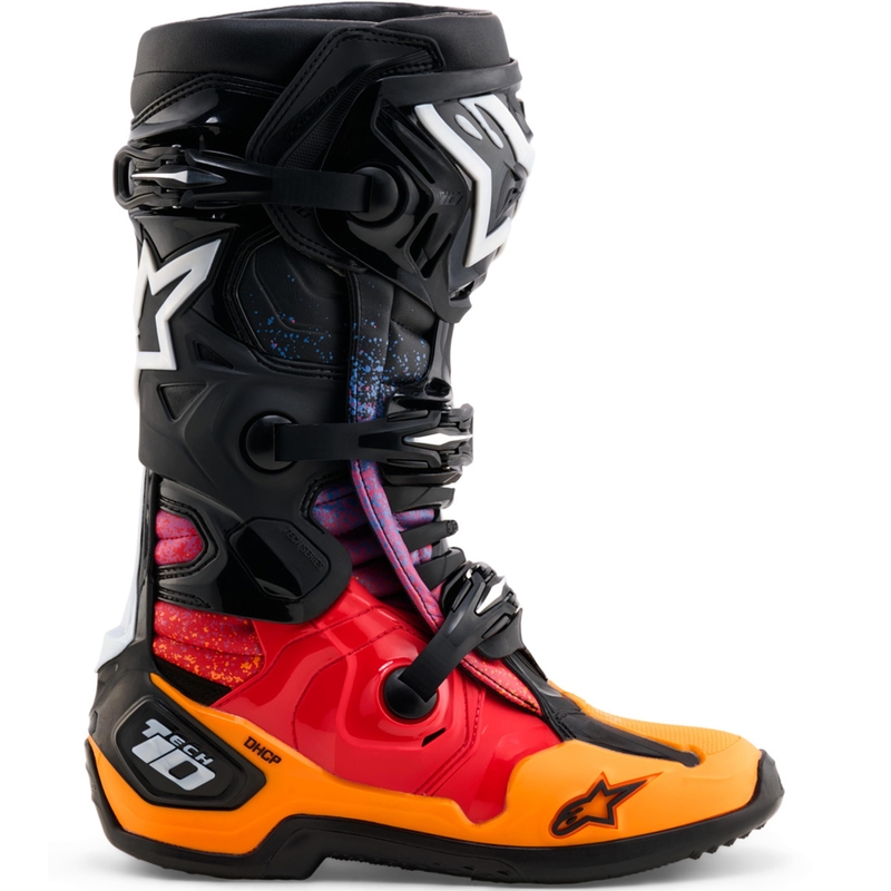 „Alpinestars Tech 10 Limited Edition“ motociklo batai „Black Hole“ – juodi