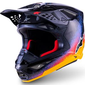 „Alpinestars Supertech S-M10“ riboto leidimo motokroso šalmas „Black Hole“, juodos spalvos
