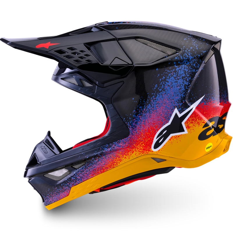 „Alpinestars Supertech S-M10“ riboto leidimo motokroso šalmas „Black Hole“, juodos spalvos