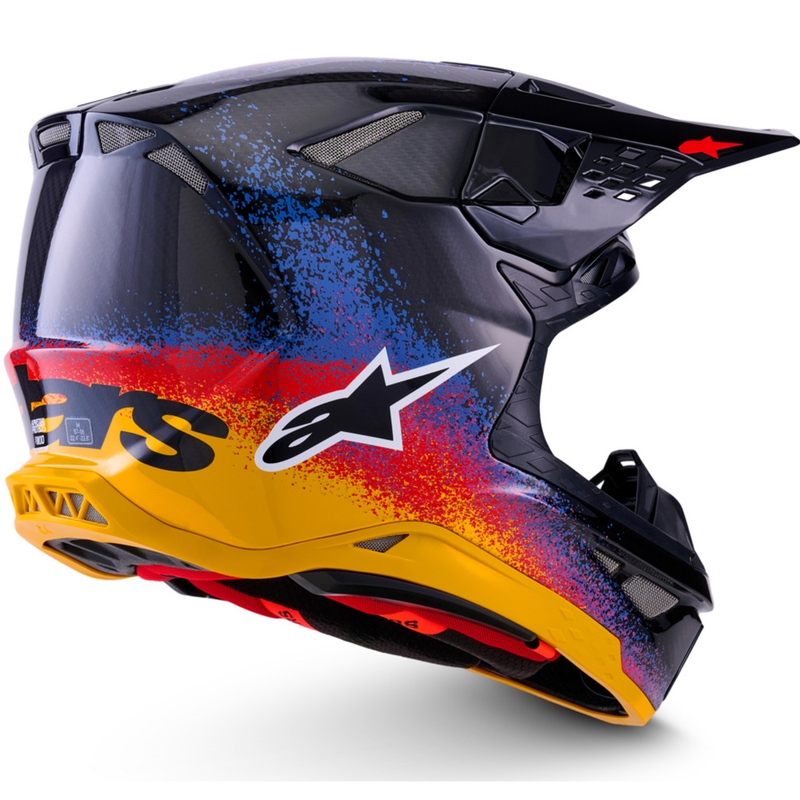 „Alpinestars Supertech S-M10“ riboto leidimo motokroso šalmas „Black Hole“, juodos spalvos
