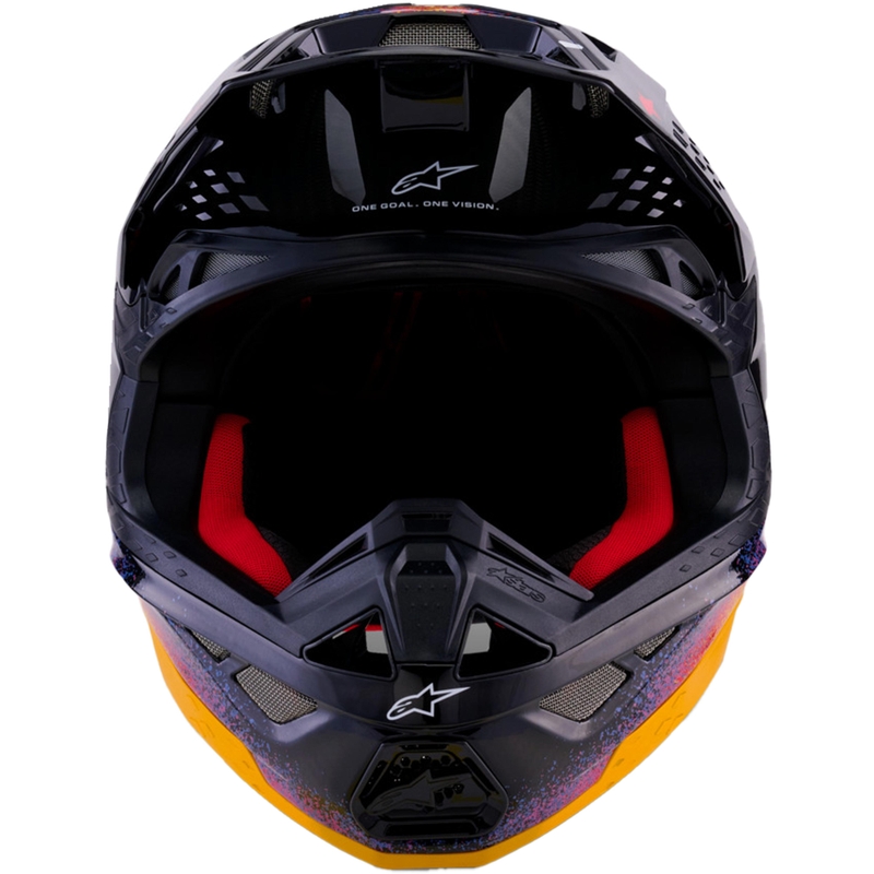 „Alpinestars Supertech S-M10“ riboto leidimo motokroso šalmas „Black Hole“, juodos spalvos