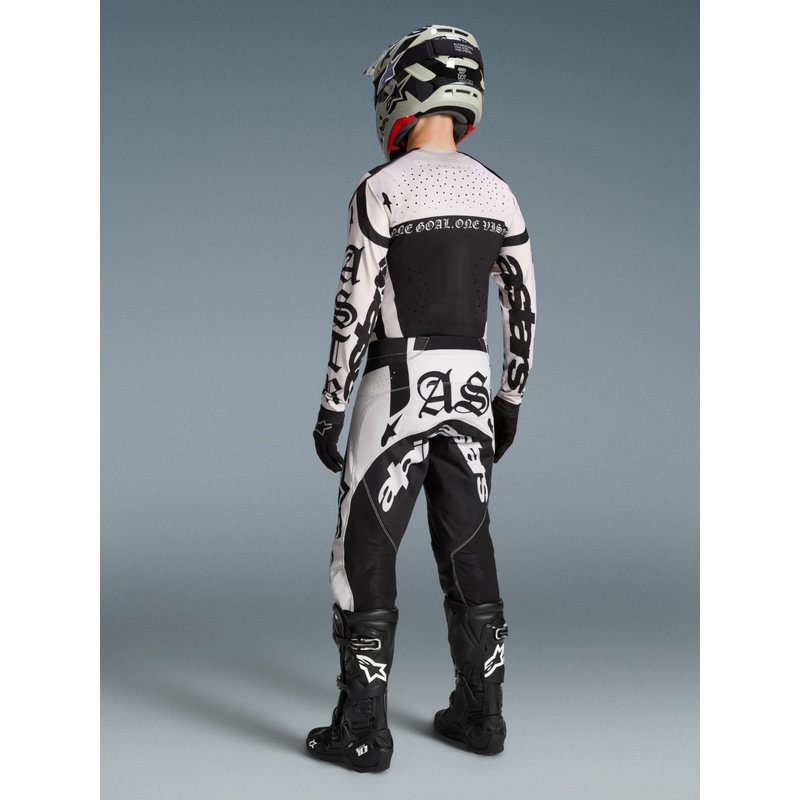 „Alpinestars Techstar“ riboto leidimo motokroso marškinėliai, „Wolf Dust“ smėlio-juodi