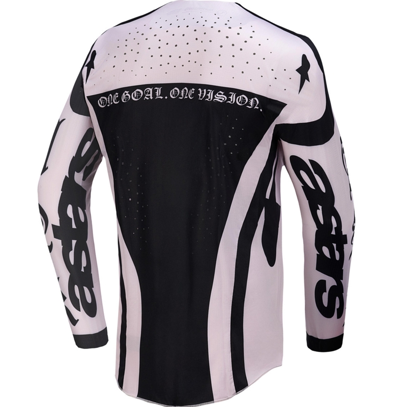 „Alpinestars Techstar“ riboto leidimo motokroso marškinėliai, „Wolf Dust“ smėlio-juodi
