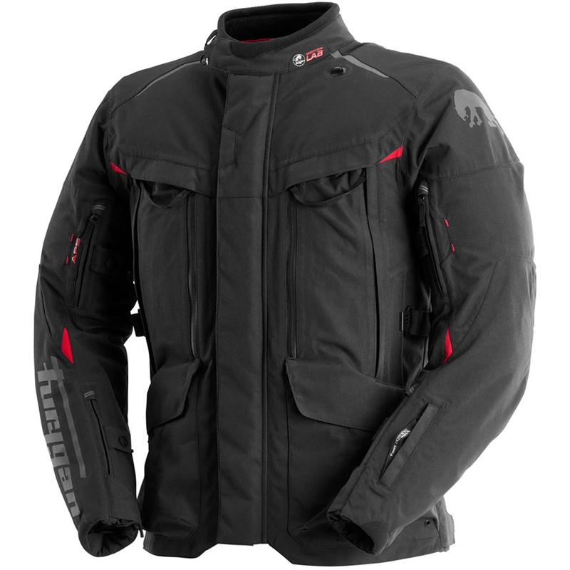 Furygan CHALLENGER 3C PRIMALOFT® motociklo striukė juoda-raudona