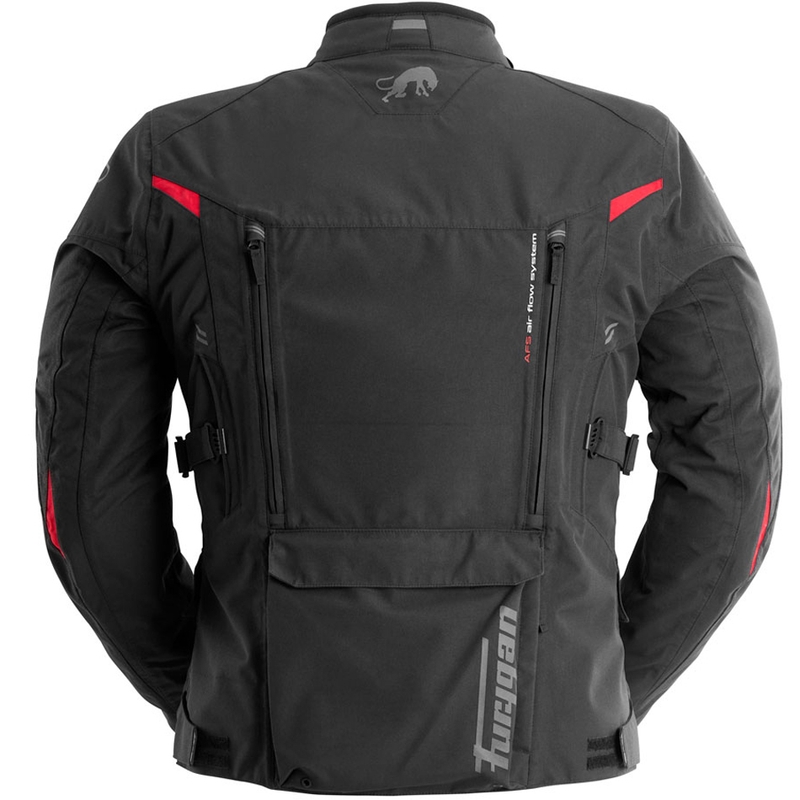 Furygan CHALLENGER 3C PRIMALOFT® motociklo striukė juoda-raudona