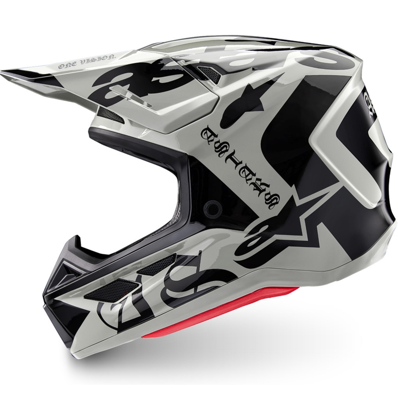„Alpinestars Supertech S-M7“ riboto leidimo motokroso šalmas, „Wolf Dust“ smėlio-juodas