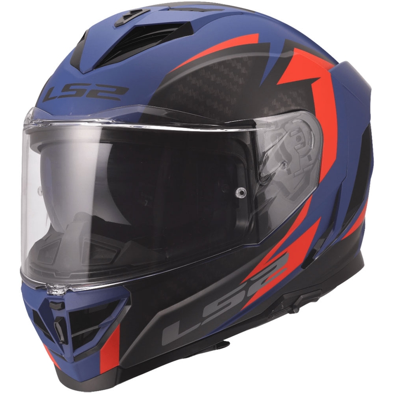 Uždaras motociklo šalmas LS2 FF818 Storm III Dynamo mėlynai raudonas