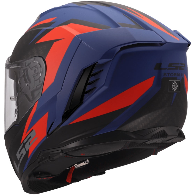 Uždaras motociklo šalmas LS2 FF818 Storm III Dynamo mėlynai raudonas
