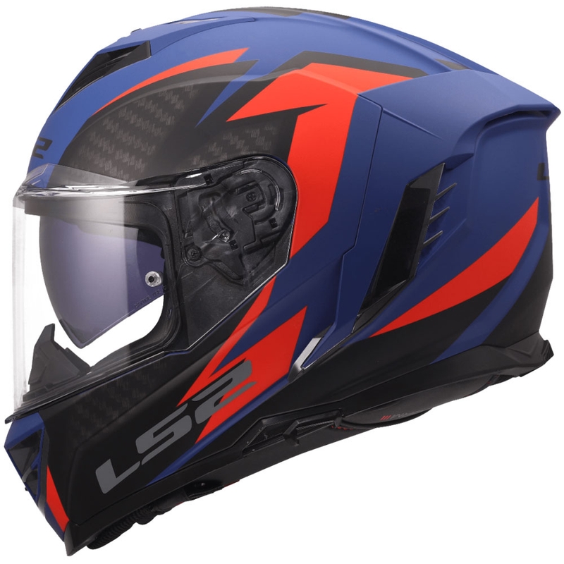 Uždaras motociklo šalmas LS2 FF818 Storm III Dynamo mėlynai raudonas