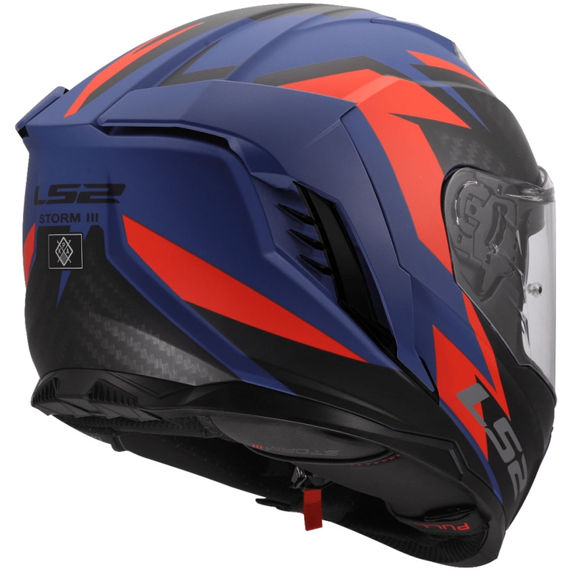 Uždaras motociklo šalmas LS2 FF818 Storm III Dynamo mėlynai raudonas