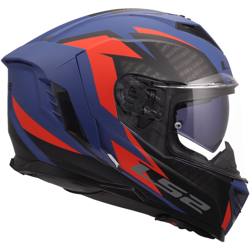 Uždaras motociklo šalmas LS2 FF818 Storm III Dynamo mėlynai raudonas