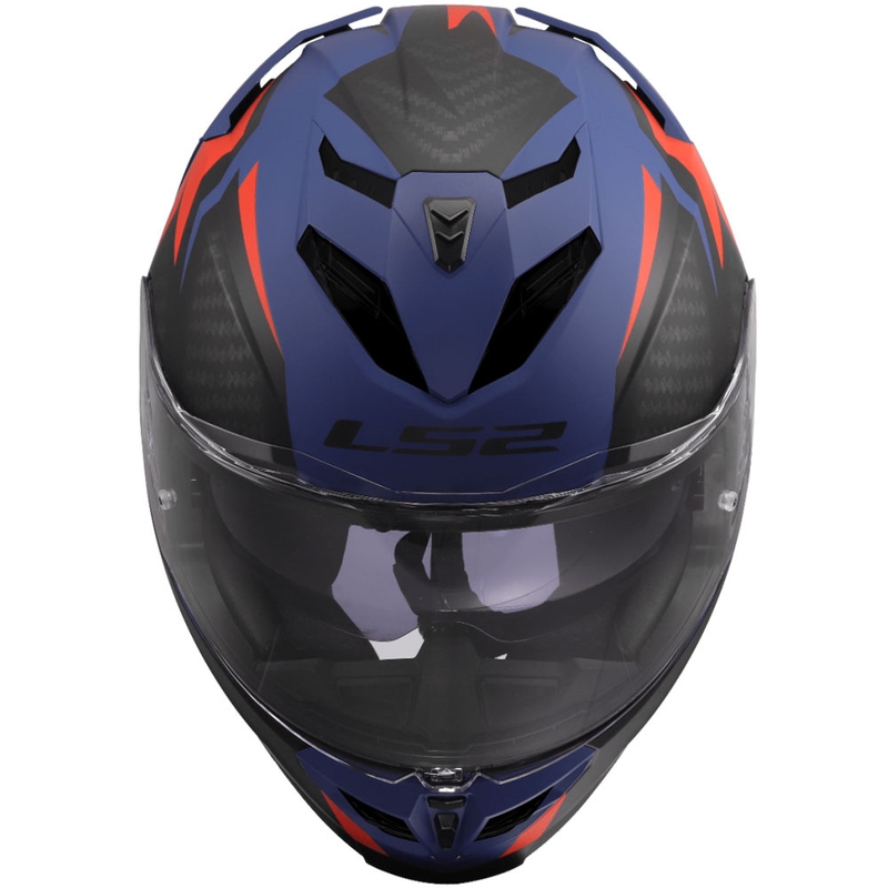Uždaras motociklo šalmas LS2 FF818 Storm III Dynamo mėlynai raudonas