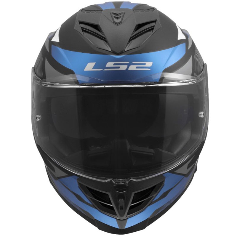 Uždaras motociklo šalmas LS2 FF818 Storm III Komai juodas-mėlynas