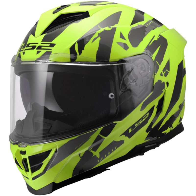Uždaras motociklo šalmas LS2 FF818 Storm III Kaos geltonas
