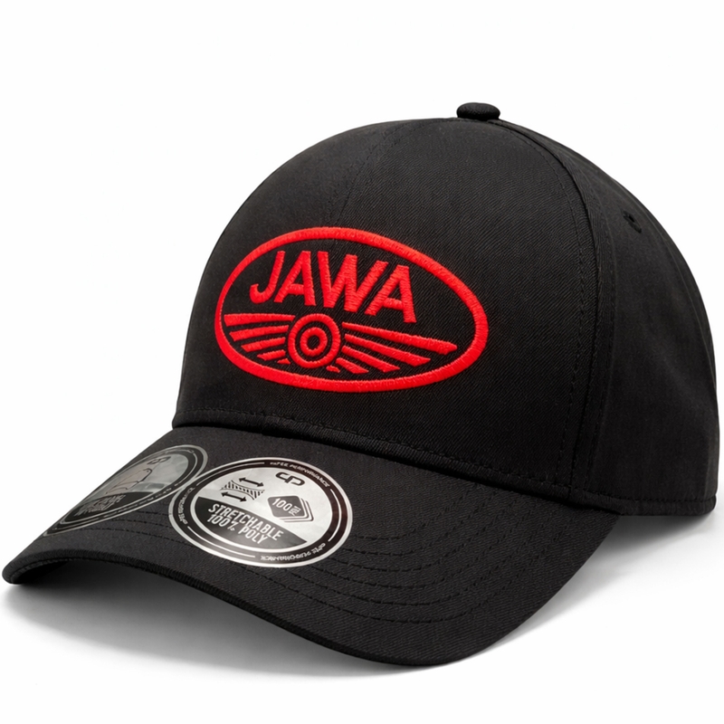 Java kepuraitė su užsegamu dangteliu, juoda