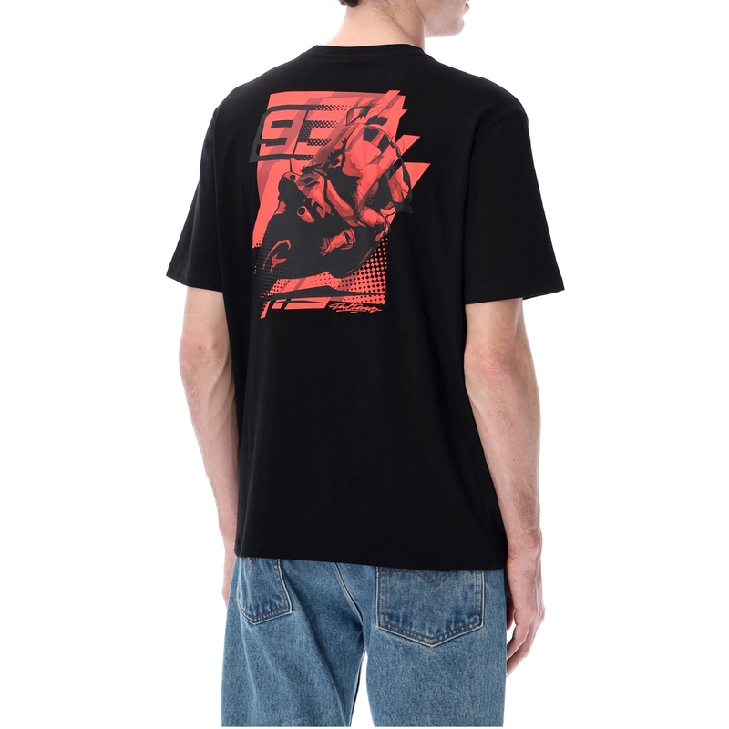 „Ducati Marc Marquez Man 93 Look Back“ marškinėliai, juodi
