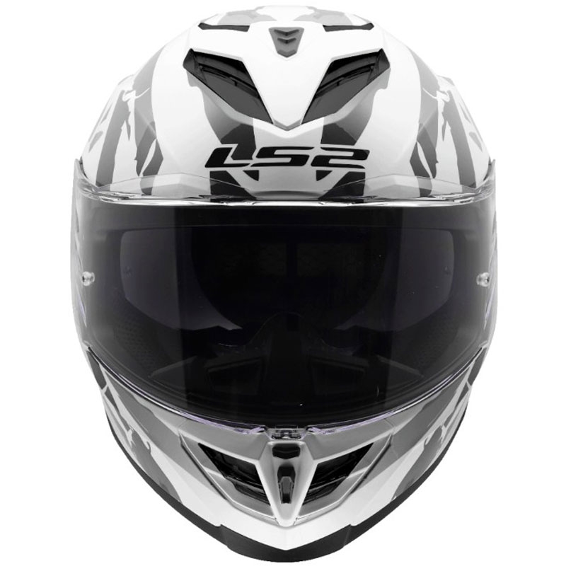 Uždaras motociklo šalmas LS2 FF818 Storm III Kaos baltai pilkas