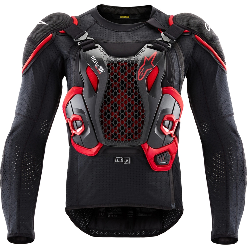 „Alpinestars TECH-AIR®OFF-ROAD“ sistemos motociklo oro pagalvių liemenė, juoda-raudona