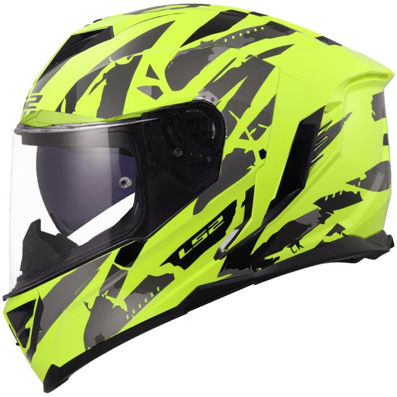 Uždaras motociklo šalmas LS2 FF818 Storm III Kaos geltonas