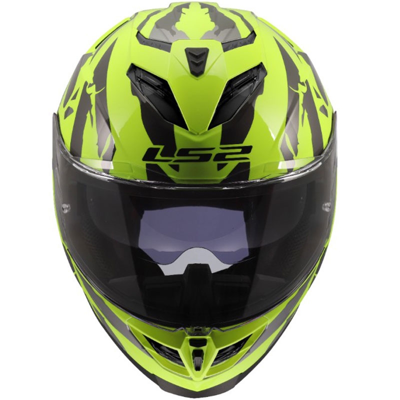 Uždaras motociklo šalmas LS2 FF818 Storm III Kaos geltonas
