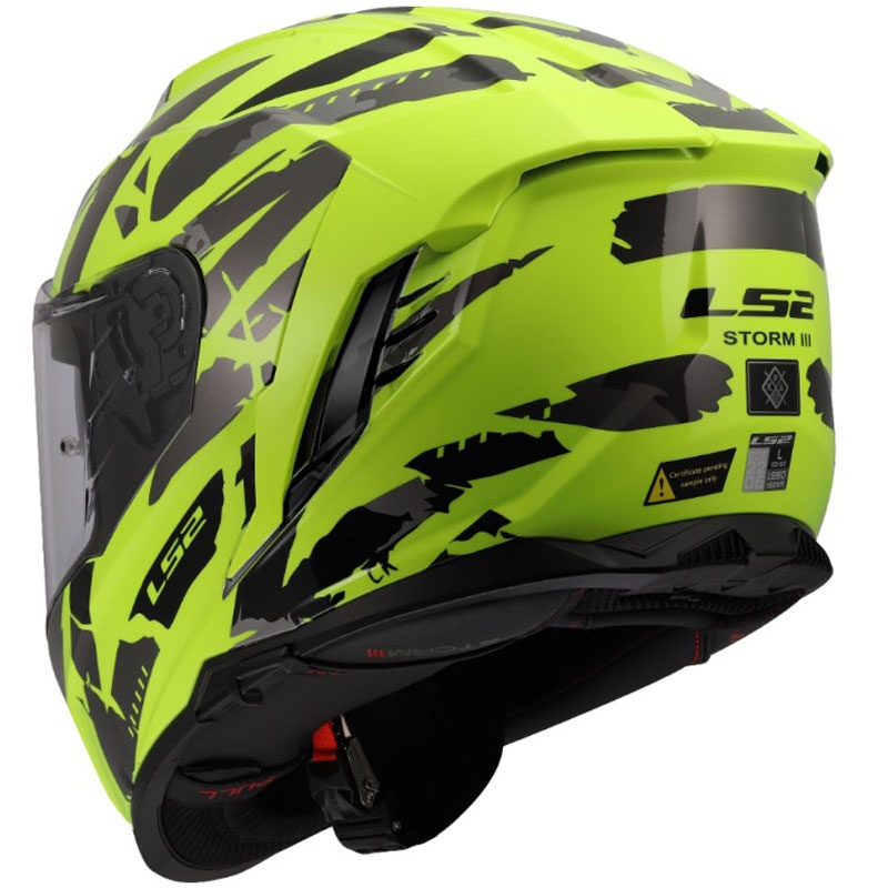 Uždaras motociklo šalmas LS2 FF818 Storm III Kaos geltonas