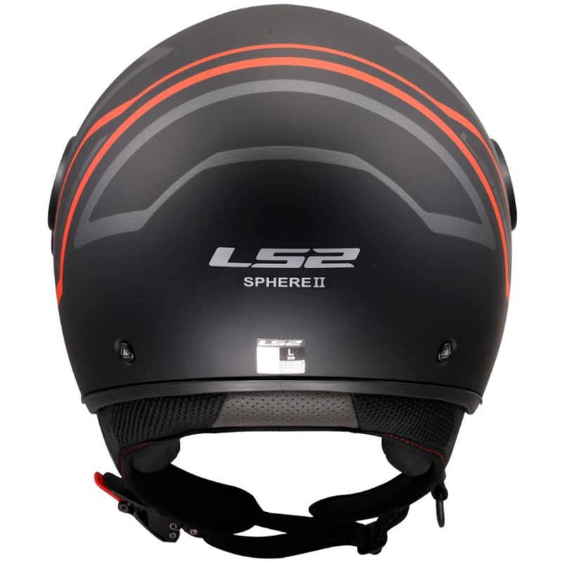 Atviras motociklo šalmas LS2 OF558 Sphere Lux II Minimum juoda-raudona