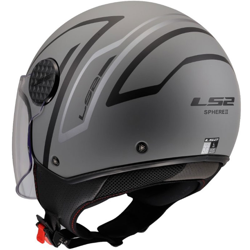 Atviras motociklo šalmas LS2 OF558 Sphere Lux II Minimum juodas-pilkas
