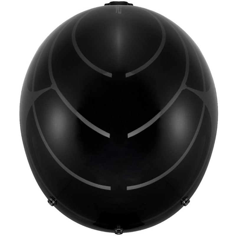 Atviras motociklo šalmas LS2 OF601 Bob II Cosmic blizgiai juodai pilkas