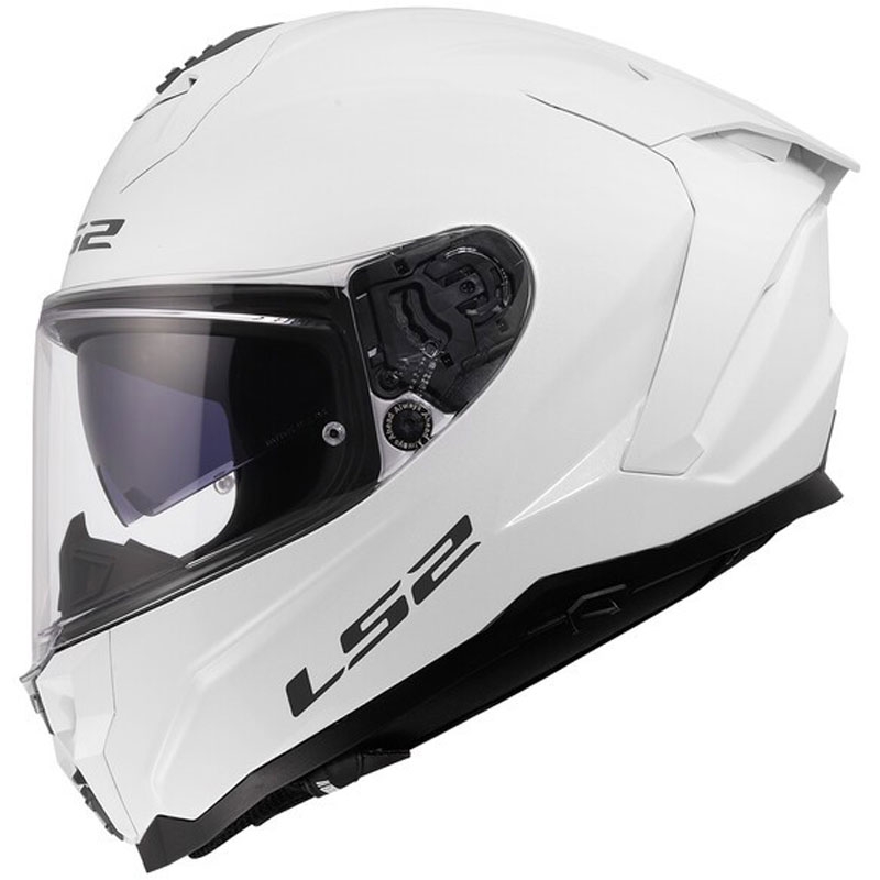Pilnas motociklo šalmas LS2 FF817 Challenger II Solid blizgiai baltas