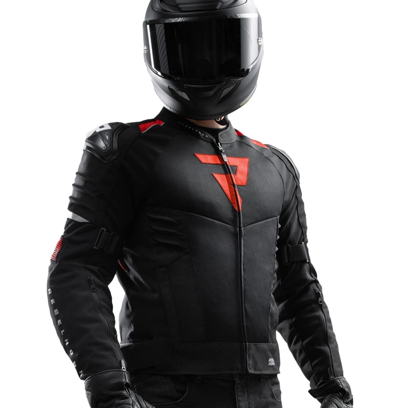 „Rebelhorn Vandal 2 Air“ motociklo striukė, juoda-raudona