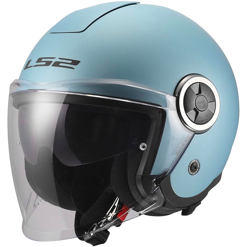 Atviras motociklo šalmas LS2 OF620 Classy Solid matinės perlinės mėlynos spalvos
