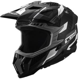 Motokroso šalmas LS2 MX703 X-Force Phantom matinė juoda-pilka