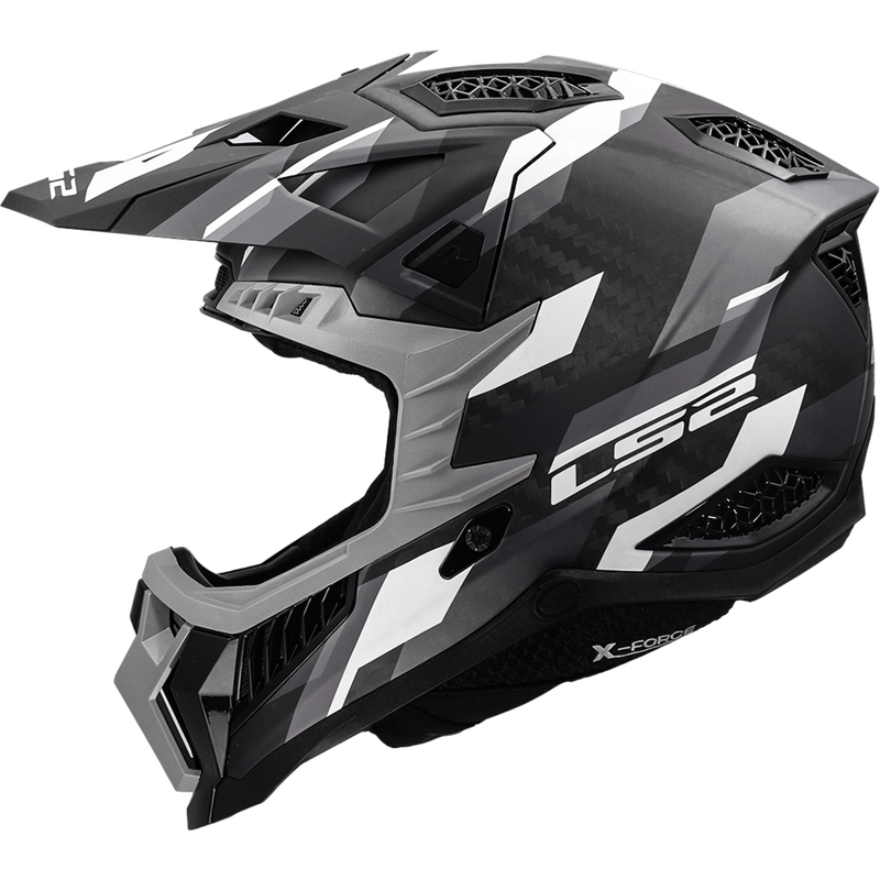 Motokroso šalmas LS2 MX703 X-Force Phantom matinė juoda-pilka