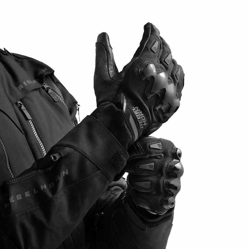 Rebelhorn Defender motociklo pirštinės juodos