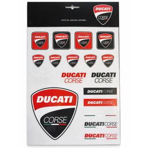Lipdukai Ducati Corse dideli lipdukų rinkiniai, daugiaspalviai