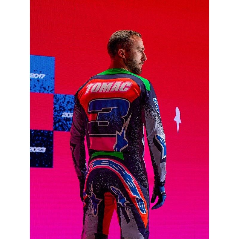 „Alpinestars Supertech Limited Edition Records“ motokroso marškinėliai – pilki