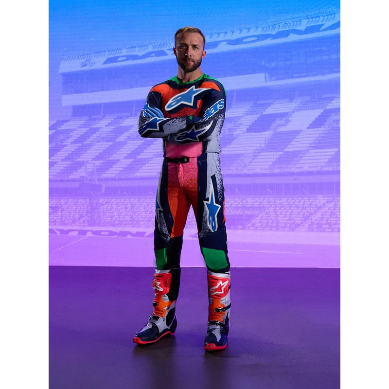 „Alpinestars Supertech Limited Edition Records“ motokroso marškinėliai – pilki