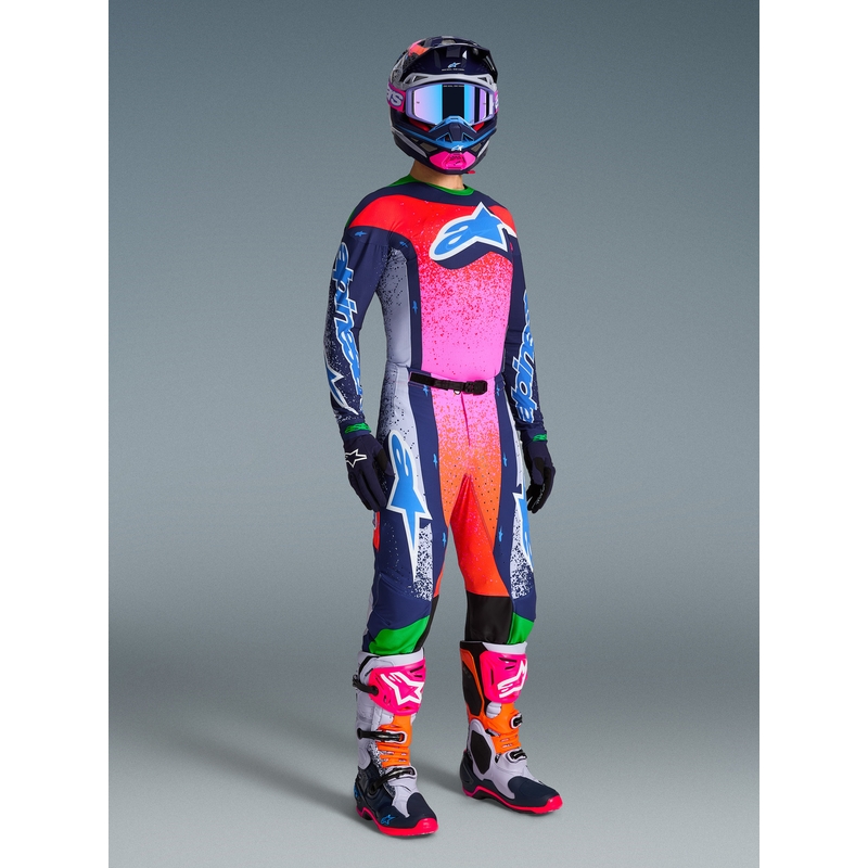 „Alpinestars Supertech Limited Edition Records“ motokroso marškinėliai – pilki