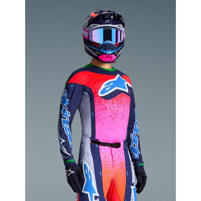 „Alpinestars Supertech Limited Edition Records“ motokroso marškinėliai – pilki