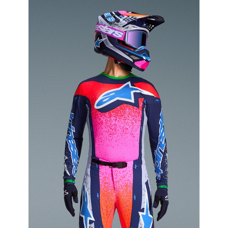 „Alpinestars Supertech Limited Edition Records“ motokroso marškinėliai – pilki
