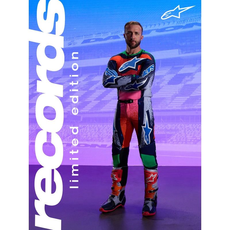 Alpinestars Supertech Limited Edition Records motokroso kelnės, pilkos
