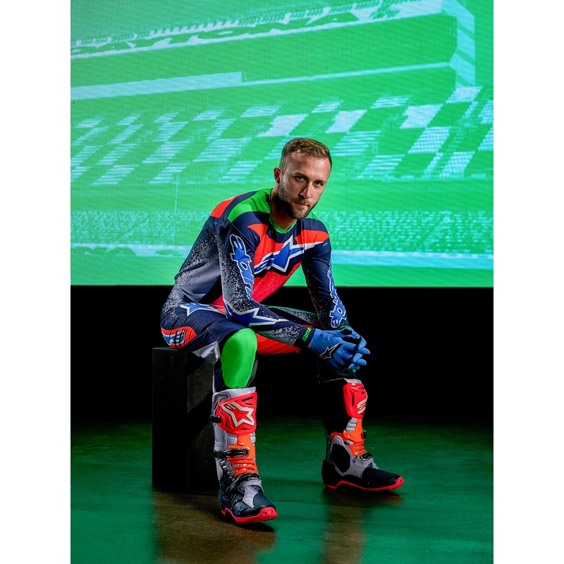 Alpinestars Supertech Limited Edition Records motokroso kelnės, pilkos